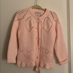 Pink Catherine Malandrino mini pink knit cardigan